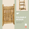 Outdoor Plant Stand, Foldable Flower Stand 3-Tier Wooden Plant Shelf for Garden Indoor Outdoor, 24