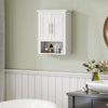 Bathroom Wall Cabinet, Medicine Cabinet, Toilet Storage Cabinet with Shelf for Living Room and Entryway, White