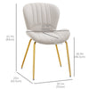 Dining Chairs Set of 2, Modern Accent Chair with Cushioned Backrest, Upholstery for Living Room