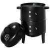 3-in-1 Vertical Charcoal BBQ Smoker, 16