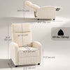 Fabric Recliner Sofa Manual Recliner, Home Theater Seating Single Reclining Sofa Chair with Padded Seat for Living Room, Beige