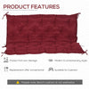 2 Seater Garden Bench Cushion, Soft Thick Outdoor Non-Slip 2 Seater Soft Pad With Backrest for Garden Patio, 47