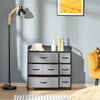 7-Bin Dresser Storage Tower Cabinet Organizer Unit, Easy Pull Fabric Bins with Metal Frame for Bedroom