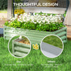 Galvanized Raised Garden Bed, Outdoor Planter Box for Vegetables, Flowers, Herbs, 4' x 2' x 1', Light Green