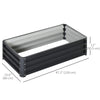 Galvanized Raised Garden Bed, Outdoor Planter Box for Vegetables, Flowers, Herbs, 4' x 2' x 1', Grey