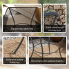 Square Garden Metal Bistro Table Outdoor Patio Coffee Side Desk 23.6