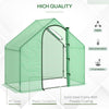 6 x 3.3 x 5.5ft Walk-in Garden Greenhouse with Door & Top Window, Portable Mini Greenhouse for Plants Flowers Herbs Tomatoes, Outdoor Hot House Growing Tent with Steel Frame & PE Cover