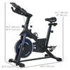Soozier Adjustable Upright Stationary Exercise Bike w/ LCD Display, Indoor Cycling Bike for Home w/ Adjustable Resistance