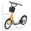 Kick Scooter with Adjustable Handlebar, Kids Scooter with 2 Brakes Basket Cupholder 16