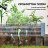 8 x 4 x 1ft Galvanized Raised Garden Bed, Reinforced Outdoor Planter Box with Open Bottom, Silver