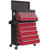 14 Drawer Rolling Tool Chest, Lockable Tool Storage Cabinet with Detachable Top Toolbox, Protective Liner