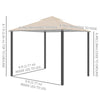 10' x 10' Deck Gazebo with Curtains & Mesh Screen Drapes, Double Roof Canopy Polyester Shade for Backyard Garden