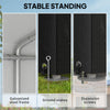 Portable Bicycle Shed with Galvanised Steel Frame and Large Door, Waterproof Outdoor Shed for Garden Tools, Black