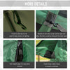 Pop-Up Tent, Foldable Screen Tent with Carry Bag, Zippered Door and Ground Stakes, Fits 3-4 People, Green