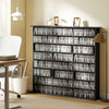 Media Storage Cabinet, 8-Tier DVD Shelf with 18 Adjustable Shelves, Holds 1032 CDs, 594 DVDs or Blu-rays, White