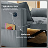 3‑in‑1 Convertible Sofa Bed, Pull Out Sleeper Sofa with USB Charging, Adjustable Backrest, Side Pockets