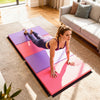 Soozier 4'x6'x2'' Folding Gymnastics Tumbling Mat, Exercise Mat with Carrying Handles for Yoga, MMA, Martial Arts, Stretching, Core Workouts