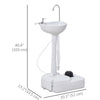 Portable Camping Sink Hand Wash Station with 17L Water Tank, Soap Dispenser and Towel Holder, for Outdoor Events