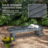 Outdoor Garden Bench, Backless Patio Fir Wood Stool, Armless Loveseat, 43.25