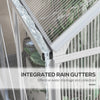 6' x 6' Walk-In Greenhouse, Polycarbonate Greenhouse with Sliding Door, Window, Aluminium Frame, Foundation