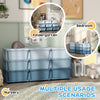 Qaba 3 Tier Kids Toy Organizer and Storage Bins with 9 Plastic Drawers, Blue