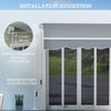 10x8ft Patio Awning Manual Retractable Sun Shade Aluminum Frame