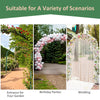 7Ft Outdoor Garden Arbor, Wedding Arch for Ceremony, Trellis with Scrollwork Design, Ideal for Climbing Vines and Plants, Black