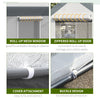 6.6' x 10' x 7' Heavy Duty Walk-In Greenhouse Vegetable Seed Growth Tent Outdoor Plant Growing Tunnel Warm House Flower Shed Backyard, White, Grey