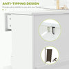 Slim Shoe Storage with 2 Flip Drawers and Adjustable Shelves Shoe Cabinet Organizer for 8 Pair,  White