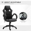 Racing Gaming Chair Office Chair Computer Desk Gamer Chair with Swivel Wheels, Padded Headrest, Tilt Function, Black