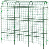 Metal Garden Trellis, Arch Trellis for Climbing Plants Outdoor, A-Frame, with Climbing Net, 17