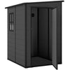 4x5 Lean to Garden Shed with Window Lockable for Garden Tool Storage