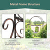 7.5ft Garden Metal Arch Outdoor Walkway Arbor for Decorative Climbing Vine Plants Party Wedding Ceremony Decoration Accessories Black