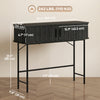Mid-Century Entryway Table, Narrow Console Table with Storage Compartments for Behind Couch, Living Room, Black
