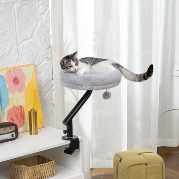 Cat Desk Bed 360° Rotatable Adjustable Height for Home Office Work Window