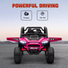 Qaba 2 Seater 24V 7AH Ride on Truck, Electric Car for Kids w/ Spring Suspension, Remote Lights, Horn, Music, Pink