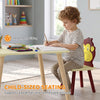 Kids Table and 4 Chairs Set for Art, Craft, Drawing and Snack Time, Playroom, Classroom, Nursery, Boys Girls 3-8, Yellow