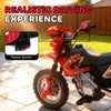6V Kid Electric Ride On Motorcycle Powered Dirt Bike Battery Scooter For 3-6 Year Old Kids Toddlers W/ Training Wheels Red