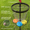 Soozier 24-Chain Portable Practice Basket for Disc Golf Target Stand, Lightweight Basket w/ Carry Bag Black and Silver