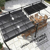 19' x 10' Pergola with Retractable Canopy, Patio Pergola with Sun Shade Shelter, UV50+, for Patio, Garden