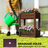 2-Tier Wooden Raised Garden Bed with Legs, 23.6