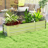 6' x 1.5' x 1.3' Galvanized Raised Garden Bed, Elevated Large Metal Planter Box w/ Install Gloves for Backyard, Patio to Grow Vegetables, Herbs, and Flowers, Silver