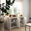 Sideboard Cabinet, Buffet Table with 2 Double Doors and Adjustable Shelves for Living Room, Entryway, White