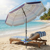 Beach Umbrella Adjustable Tilt Sunshade with Foldable Table Cup Holder 78