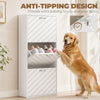 Shoe Storage Cabinet with 3 Flip Drawers, Narrow and Slim, 9-12 Pair of Shoes Organizer for Hallway, Entryway, White