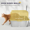 Stainless Steel Litter Box, XL High Sided Cat Litter Box with Scoop, Anti Leakage & Easy to Clean, 24