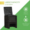 Garden Compost Bin Large Outdoor Compost Container 80 Gallon Fast Creation of Fertile Soil Aerating Compost Box, Yellow