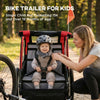 Qaba Bike Trailer for Kids, Baby Bicycle Trailer with 5-Point Harness, 16