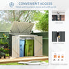 5ft x 3ft Outdoor Storage Shed, Garbage Bin Shed Organizer with Lockable Double Doors and Openable Lid