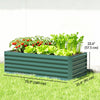 6' x 3' x 2' Raised Garden Bed, Galvanized Planter Box for Growing Flowers, Herbs and Vegetables, Dark Green